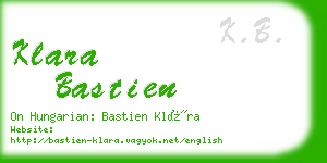 klara bastien business card